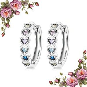 Elegant Cubic Zirconia Hoop Earrings ForWedding Anniversary‎